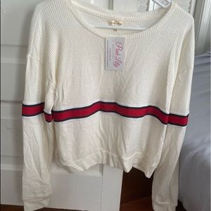 Boutique Ribbed Crop Top M